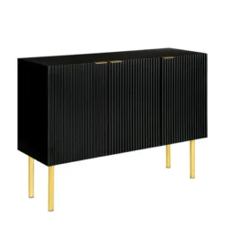 Modern Sideboard, Buffet Cabinet With Metal Handles & Legs And Adjustable Shelves-ModernLuxe -Baxton Studio Shop GUEST 6c500970 e8a7 4782 ad76 6e0cdcd60e12