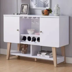 Sfax 4 Bottle Buffet Server White - MiBasics