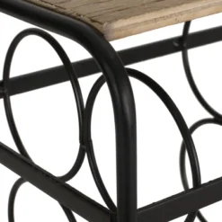 Rauser Modern Industrial 6 Bottle Tabletop Wine Rack Natural/Black - Christopher Knight Home -Baxton Studio Shop GUEST 6cbbabf6 9901 4ff6 829a 0b2f36945761