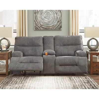 Coombs Recliner Power Loveseat With Console Charcoal - Signature Design By Ashley 1 Coombs Recliner Power Loveseat With Console Charcoal - Signature Design By Ashley