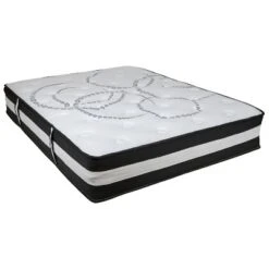 Emma And Oliver 12" Mattress & Gel Memory Foam Topper Bundle Set -Baxton Studio Shop GUEST 6d096e62 e9c5 435a a347 38efcec9651c
