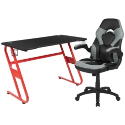Flash Furniture Gaming Desk And Racing Chair Set With Cup Holder And Headphone Hook -Baxton Studio Shop GUEST 6deca60e 7433 4e37 9323 b79498f85ebf