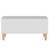 Storage Bench Twill White - Skyline Furniture