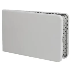 Flash Furniture 8' Bi-Fold Granite White Plastic Event/Training Folding Table Set With 10 Folding Chairs -Baxton Studio Shop GUEST 6e817341 b124 4c91 9d67 9034d2ec5cd2