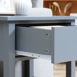 HOMCOM Side Table, Modern End Table With Storage Drawer And Shelf, Nightstand For Bedroom, Or Living Room, Set Of 2, Gray 8 HOMCOM Side Table, Modern End Table With Storage Drawer And Shelf, Nightstand For Bedroom, Or Living Room, Set Of 2, Gray -Baxton Studio Shop GUEST 6ef946aa 88fe 404b abd8 23bffc572a11