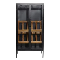 Contemporary Wood Standing Wine Rack Black - Olivia & May -Baxton Studio Shop GUEST 6f134ed7 c1a3 42f6 b0fc b43bd93772a7