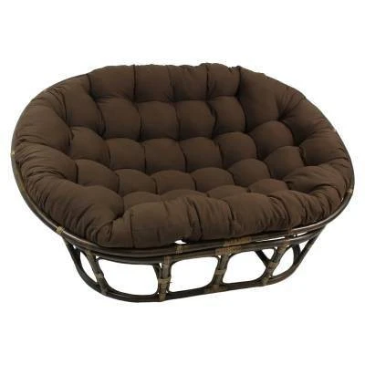 63"x45" Double Papasan With Twill Cushion - International Caravan 7 63"x45" Double Papasan With Twill Cushion - International Caravan - Image 7