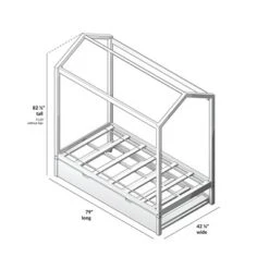 Max & Lily Twin House Bed With Trundle -Baxton Studio Shop GUEST 700c678a 6ae9 4a22 acb5 015a3b5de552