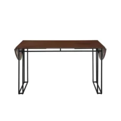 71" Phyllis Modern Drop Leaf Dining Table Walnut - Saracina Home