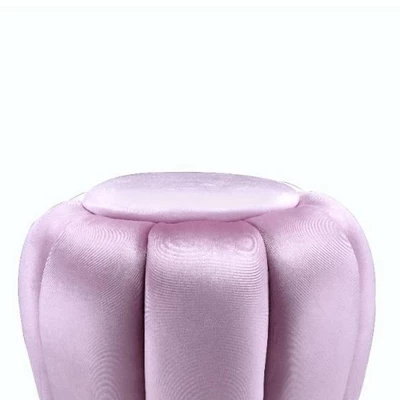 19" Heiress Ottoman Bubblegum Pink Velvet - Acme Furniture 3 19" Heiress Ottoman Bubblegum Pink Velvet - Acme Furniture - Image 3