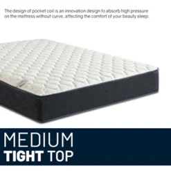 Continental Sleep, 9-Inch Medium Firm Tight Top Single Sided Hybrid Mattress, Compatible With Adjustable Bed -Baxton Studio Shop GUEST 70eb60f7 56a1 4b5d 9292 a013a7eddb5e