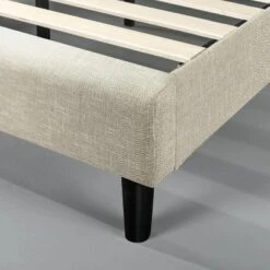 Full Athena Wingback Platform Bed Frame Light Beige - Zinus -Baxton Studio Shop GUEST 71331630 3212 47f9 adac 8dae9411809d