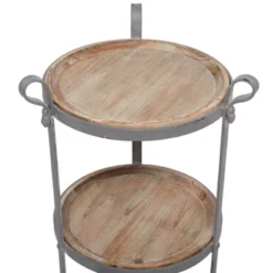 Industrial Metal Round Tiered Table Gray - Olivia & May -Baxton Studio Shop GUEST 71bac7d5 1110 47d6 82d0 3b46dcce2fe0