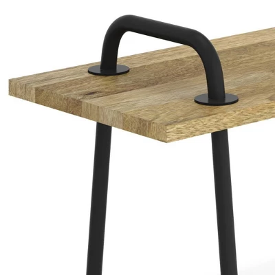 Sera Small Entryway Bench Natural - WyndenHall 2 Sera Small Entryway Bench Natural - WyndenHall - Image 2