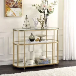 Invergarry Mirrored And Tempered Glass Sofa Table Gold - MiBasics 6 Invergarry Mirrored And Tempered Glass Sofa Table Gold - MiBasics -Baxton Studio Shop GUEST 72d5f3cb 12d6 4cb9 a0b4 8663a205d1d5