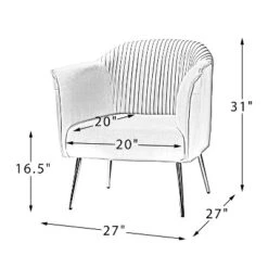 Velvet Barrel Chair With Goden Base Contemporary And Classic Velvet Accent Chair For Living Room | Karat Home -Baxton Studio Shop GUEST 72fc1206 e242 4fd6 a7df 01fdd9530717