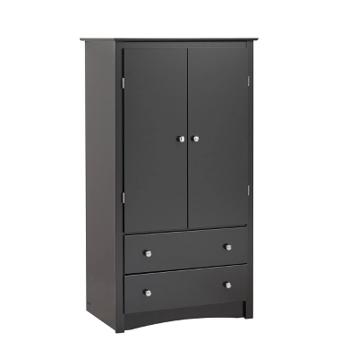 Clothing Armoire Black - Prepac 1 Clothing Armoire Black - Prepac