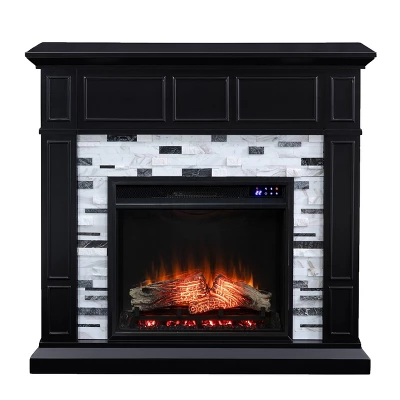 Dalmen Marble Fireplace Black - Aiden Lane 17 Dalmen Marble Fireplace Black - Aiden Lane - Image 17