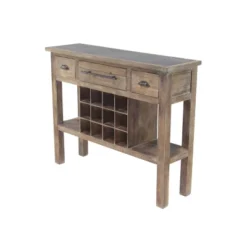 Farmhouse Wooden Wine Console With Drawers Brown - Olivia & May -Baxton Studio Shop GUEST 7495bd6b 9d52 442e 8ac2 e65104cb5aaf