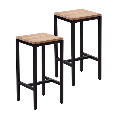 Set Of 2 Nashhex Kitchen Counter Height Barstools Black/Natural - Aiden Lane 4 Set Of 2 Nashhex Kitchen Counter Height Barstools Black/Natural - Aiden Lane - Image 4
