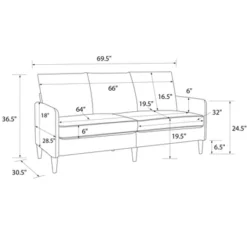 RealRooms Cassia Pillowback Sofa -Baxton Studio Shop GUEST 753cc2b8 ca8d 4411 a2cd 2ea427f20bc0