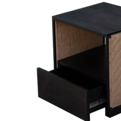 21" Handcrafted Acacia Wood Nightstand Brown/Black - The Urban Port 15 21" Handcrafted Acacia Wood Nightstand Brown/Black - The Urban Port -Baxton Studio Shop GUEST 7554486a 85cd 4747 80cf a24b59e4c75b