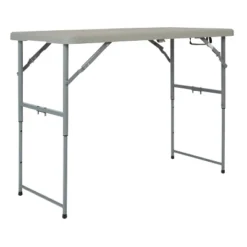 4" Long Height Adjustable Fold In Half Resin Multi Purpose Table Gray - OSP Home Furnishings 6 4" Long Height Adjustable Fold In Half Resin Multi Purpose Table Gray - OSP Home Furnishings -Baxton Studio Shop GUEST 760fbd8d 779e 4003 ba89 851f2a6a5e3c