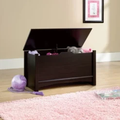 Shoal Creek Storage Chest With Lid Stay Safety - Jamocha Wood - Sauder -Baxton Studio Shop GUEST 765a6c24 5749 4869 a3ab 3378df5c3c05