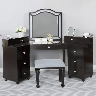 Urman Storage Drawers Vanity Set - HOMES: Inside + Out 1 Urman Storage Drawers Vanity Set - HOMES: Inside + Out