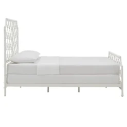 Queen Brinley Geometric Mosaic Metal Bed White - Inspire Q 13 Queen Brinley Geometric Mosaic Metal Bed White - Inspire Q -Baxton Studio Shop GUEST 780bdb3c b824 46f7 9a05 8ab80c2791b3