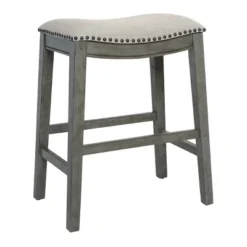 24" Saddle Counter Height Barstool - OSP Home Furnishings -Baxton Studio Shop GUEST 78624dc9 0123 4c0f afb6 b375b3e28881