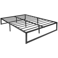 Emma And Oliver 14" Metal Platform Bed With Steel Slat Support And 12.5" Of Underbed Storage - No Box Spring Or Foundation Required -Baxton Studio Shop GUEST 78f1056f 7874 488a 8df5 d64c53a306d3