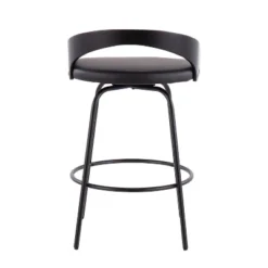 Set Of 2 Grotto Claire Counter Height Barstools Leather/Steel/Wood Black - LumiSource 10 Set Of 2 Grotto Claire Counter Height Barstools Leather/Steel/Wood Black - LumiSource -Baxton Studio Shop GUEST 78f614bf 56b7 4a96 9968 cbb70cb8b6f7