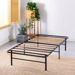 14" SmartBase Essential Mattress Foundation Bed With Bamboo Slats Black - Zinus -Baxton Studio Shop GUEST 7947cf71 c509 4a9c 8a65 81b2734c63a0