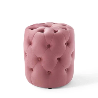 Amour Tufted Button Round Performance Velvet Ottoman - Modway 7 Amour Tufted Button Round Performance Velvet Ottoman - Modway - Image 7