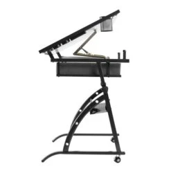 Core Drawing Table And Stool Set Charcoal Black/White - Studio Designs -Baxton Studio Shop GUEST 79f7bda2 f520 41aa 8a87 36abcb8283e3