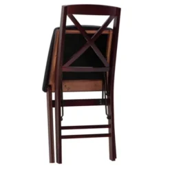 Set Of 2 Triena X Back Folding Chair Upholstered Seat Espresso - Linon -Baxton Studio Shop GUEST 7a1b3498 fa08 4720 a46a 3314255cefba