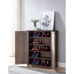 Moi Accent Storage Cabinet Walnut Oak - MiBasics -Baxton Studio Shop GUEST 7a234e1a ef99 4d6e acec 3f95d9ddc803