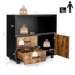 Tangkula 2-Door Kitchen Storage Bar Cabinet Buffet Sideboard W/ Wine Rack & Glass Holder 15 Tangkula 2-Door Kitchen Storage Bar Cabinet Buffet Sideboard W/ Wine Rack & Glass Holder -Baxton Studio Shop GUEST 7a6bd6a5 2be0 400c 8de6 3f948e14ea05