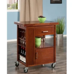 Gregory Kitchen Cart Walnut - Winsome -Baxton Studio Shop GUEST 7ae22f9b 3ffc 4df9 a717 337fa5cda534