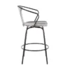 25" Waco Industrial Counter Height Barstool Black/Gray - LumiSource