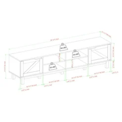 Modern Rustic 2 Door Storage TV Stand For TVs Up To 80" - Saracina Home -Baxton Studio Shop GUEST 7b1619fe 8c66 46fe a10f a9d3ba31b400