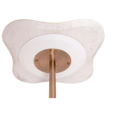 Inmod Bodhi Marble Side Table Gold/White 2 Inmod Bodhi Marble Side Table Gold/White - Image 2