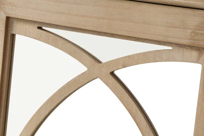 Jamie 31.5" W 2 Mirrored Doors Multi-functional Retro Style Wooden Storage Cabinets With 1 Adjustable Inner Shelf And Pine Legs-Maison Boucle 5 Jamie 31.5" W 2 Mirrored Doors Multi-functional Retro Style Wooden Storage Cabinets With 1 Adjustable Inner Shelf And Pine Legs-Maison Boucle - Image 5