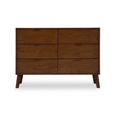Reid Dresser Walnut - Linon 1 Reid Dresser Walnut - Linon