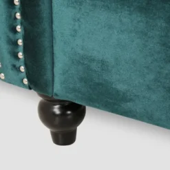 Bowie Modern Glam Velvet Sofa Teal - Christopher Knight Home -Baxton Studio Shop GUEST 7e7454d5 8e03 433d b29b 3dafed8a5ee3