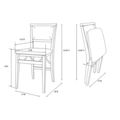 2pc Claire Folding Chair Espresso - Linon -Baxton Studio Shop GUEST 7ee90153 6566 41c9 9dff c6aa57bc4855