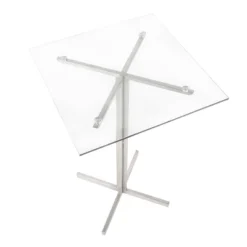 Fuji Contemporary Square Bar Table Silver - LumiSource -Baxton Studio Shop GUEST 7f412fb9 1115 4a23 be94 096cf60734e4