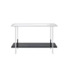Angwin Console Table Mirrored Faux Marble/Chrome - Acme Furniture