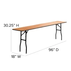 Flash Furniture 8-Foot Rectangular Wood Folding Training / Seminar Table With Smooth Clear Coated Finished Top 10 Flash Furniture 8-Foot Rectangular Wood Folding Training / Seminar Table With Smooth Clear Coated Finished Top -Baxton Studio Shop GUEST 7f58236a 863e 4291 88a6 3ca73da44258